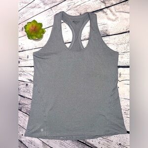 Athleta Tank Top Gray XL Racerback Gym Workout Athletics